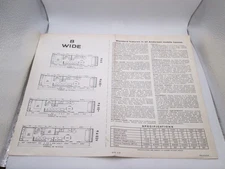 1959 ANDERSON MOBILE HOMES 8 Wide & 10 Wide Floor Plans/Specs Double Sided Sheet