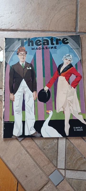June 1930 Theatre Magazine w/ Samuel Bernard Schaeffer cover Simple Simon Ed Wyn