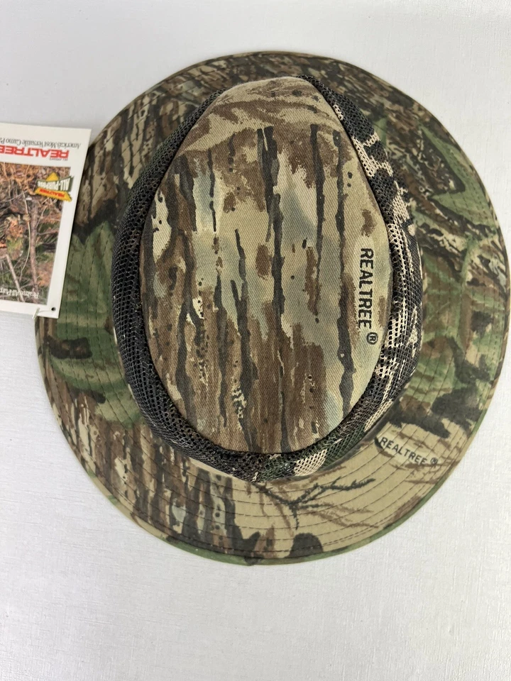 Nuevo de Lote Antiguo Realtree Fedora Sombrero Malla Lateral Camuflaje Caza Safari EE. UU. Talla Grande Foto 3 de 4