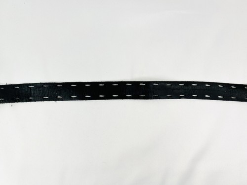 American Eagle Wide Black Genuine Cow Leather Belt Double Prong Women's 38” - Picture 4 of 6