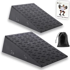 Squat Wedge Block for Heel Elevated Squat, Weightlifting Calf Stretcher Slant...