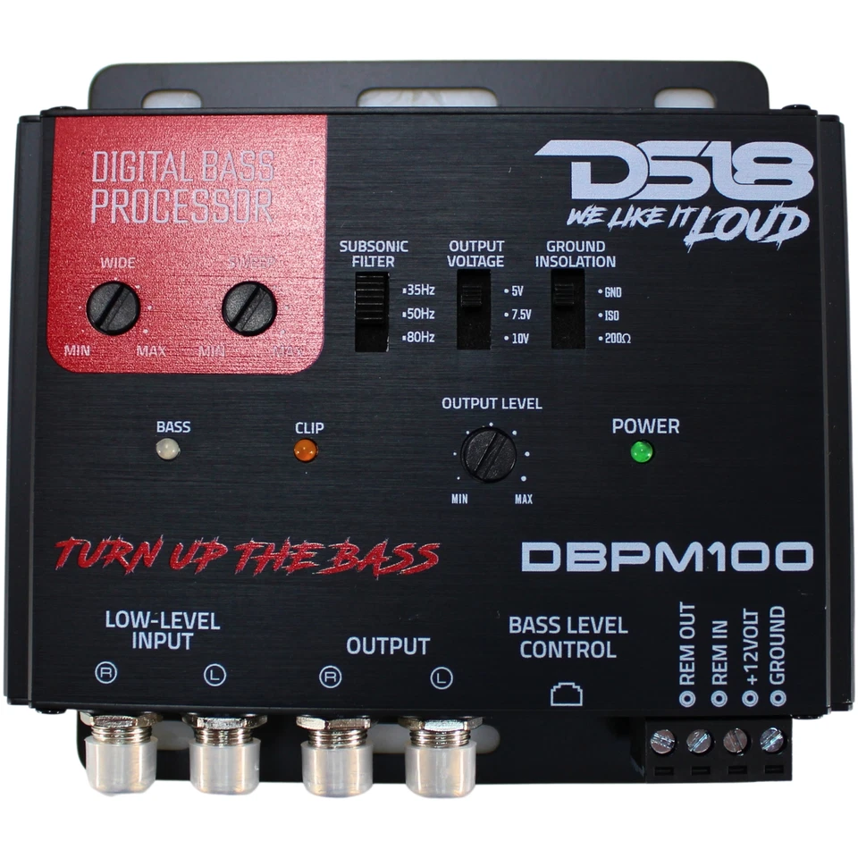 2 Channel Digital Bass Processor & Bass Restoration Processor W/ Bass Knob DS18 - Image 3 of 4