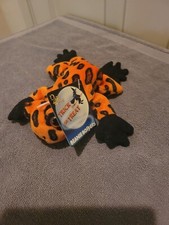 NEW 24K BEANIE BOPPERS TREE FROG ORANGE 1997 STUFFED PLUSH ANIMAL W/TAG