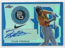 Tyler Freeman #7/25 Jersey Number 2016 RC Auto Perfect Game Cleveland  Actived
