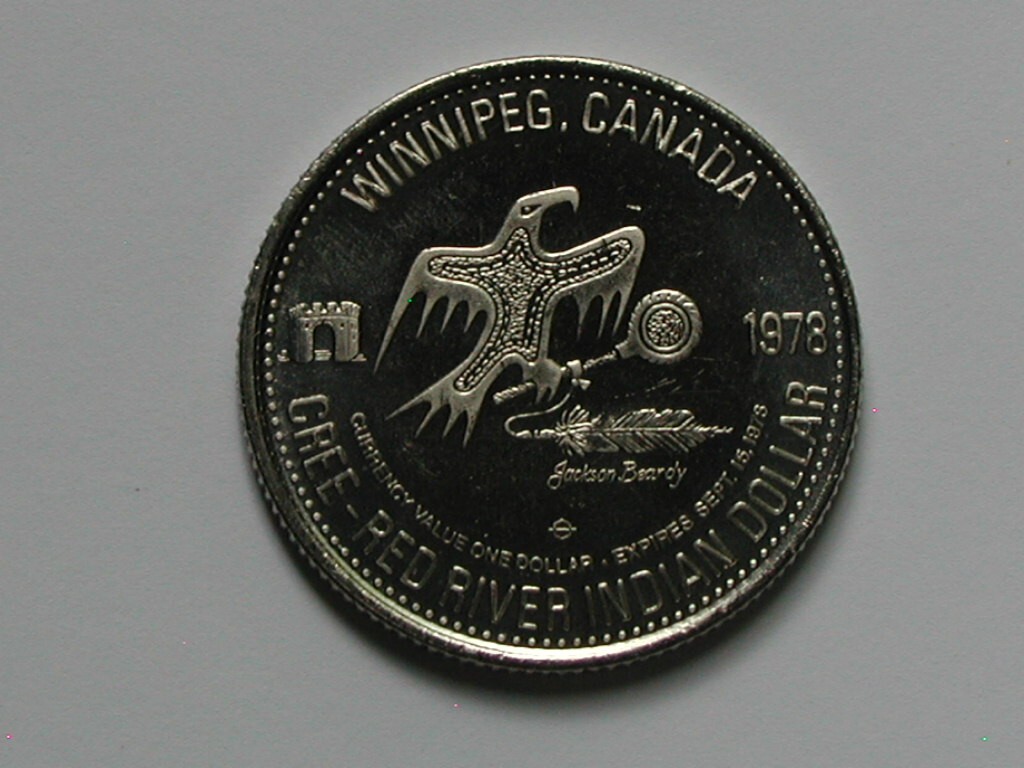 Winnipeg MB CANADA 1978 Trade DOLLAR Token with Cree Indian Chief