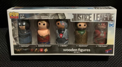 PIN MATE DC JUSTICE LEAGUE SET OF 5 BATMAN WONDER W. CYBORG AQUA MAN THE FLASH