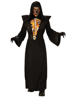 Feuriger Skelett-Sensenmann Erwachsene Halloween Grim Reaper KostüM Herren