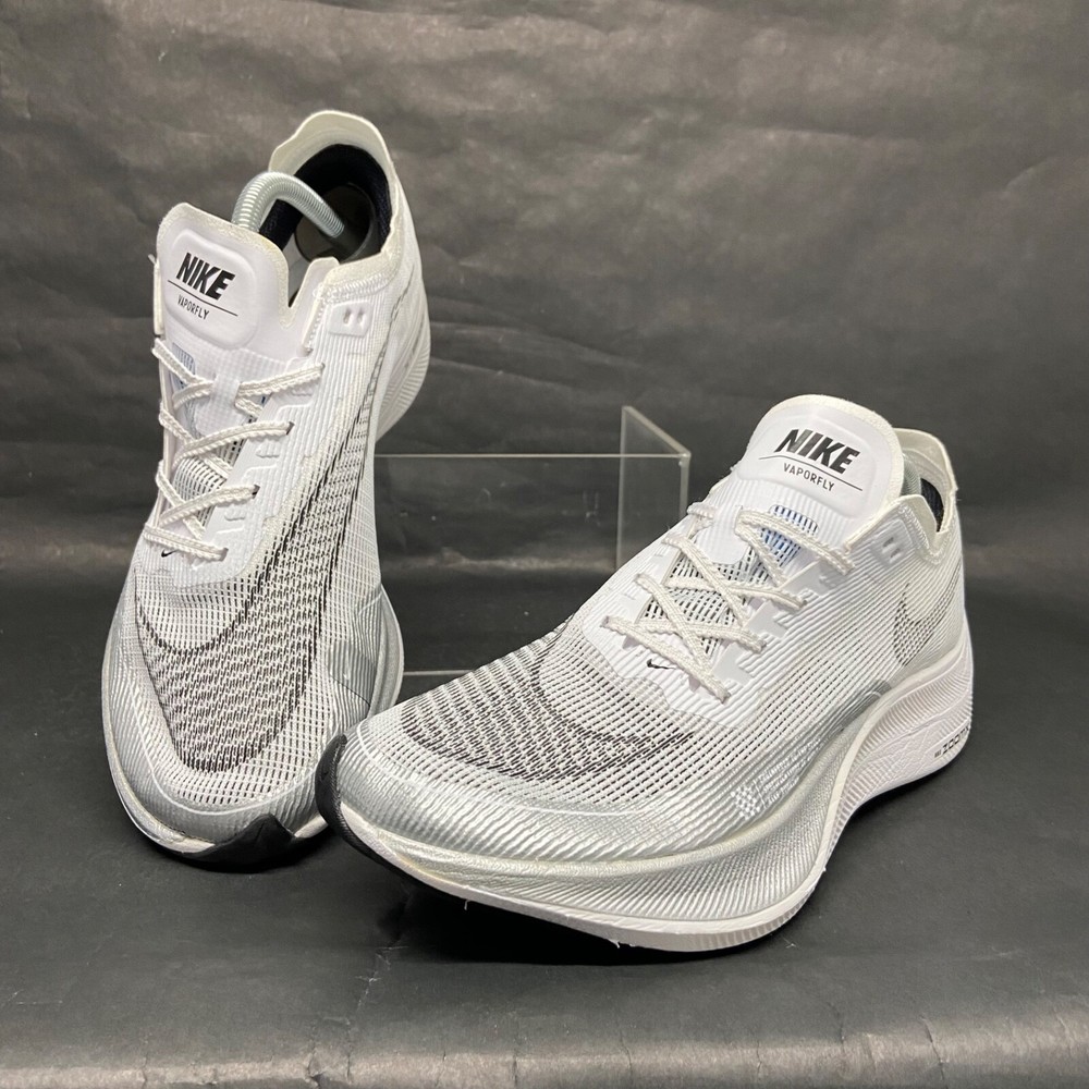 Nike Zoom Vaporfly Next% 2 Running Shoes White Silver CU4111-100 Size 9