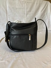 Stone Mountain Black Leather Handbag New  "reduced"
