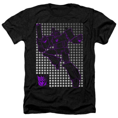 TRANSFORMERS MEGATRON GRID Licensed Adult Men's Heather Tee Shirt SM-3XL