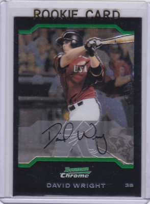 DAVID WRIGHT ROOKIE CARD NY Mets Bowman Chrome Draft Pick TEAM USA Baseball RC!