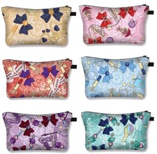 Sailor Moon Organizer Cosmetic Bag Pouch Bow Icons Transformation Wands - CHOICE