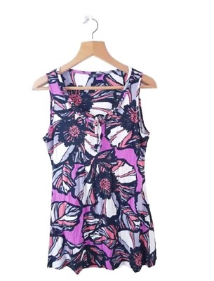 Marks and Spencer Damen Rosa Mix Blumenmuster Gefüttert Top Größe 12