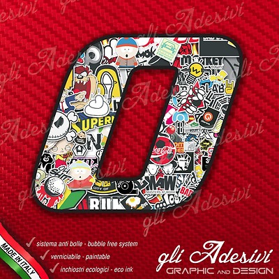 Stemmi E Decorazioni Per Auto Adesivo Sticker Numero Bianco Racing Gara - Foto 4