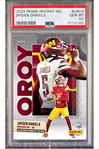 2024 Panini Instant PSA 10 JAYDEN DANIELS OROY RC 🔥