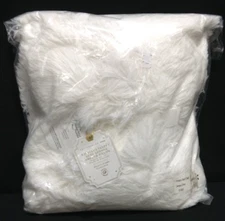 Pottery Barn Teen Fluffy Luxe Lounge Around Pillow Cover sham read in bed White