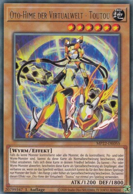 Oto-Hime der Virtualwelt - Toutou MP22-DE055 Rare Mega Tins 2022 Yugioh Deutsch