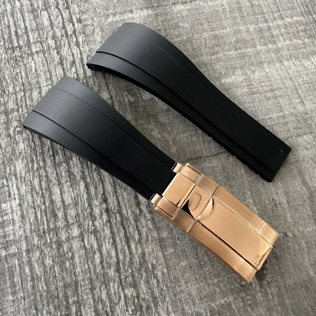 Cinturino In Pelle 20mm Con Fibbia Deployante PVD Nero Per Panerai 40mm – Ewatchparts