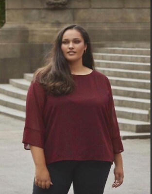 Fira Blusenshirt Lplus Gr 54/56 Longbluse Shirt Bluse Leomuster Friendtex red