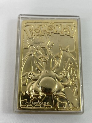 1999 NINTENDO CHARIZARD LIMITED EDITION 23K GOLD PLATED TRADING