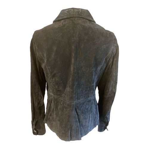 Isaac Mizrahi Live Black Leather Jacket Size 10 - Picture 2 of 6