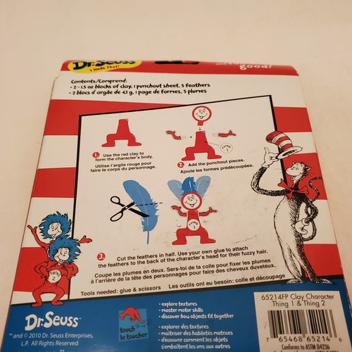 New Thing 1 & 2 Dr Seuss Cat in the Hat Action Figure Clay Characters 2010 And 1 - Picture 13 of 24