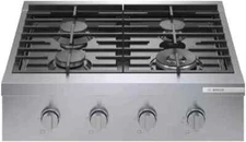 Bosch 800 Series RGM8058UC 30" Gas Rangetop 4 Sealed Burners STAINLESS STEEL New