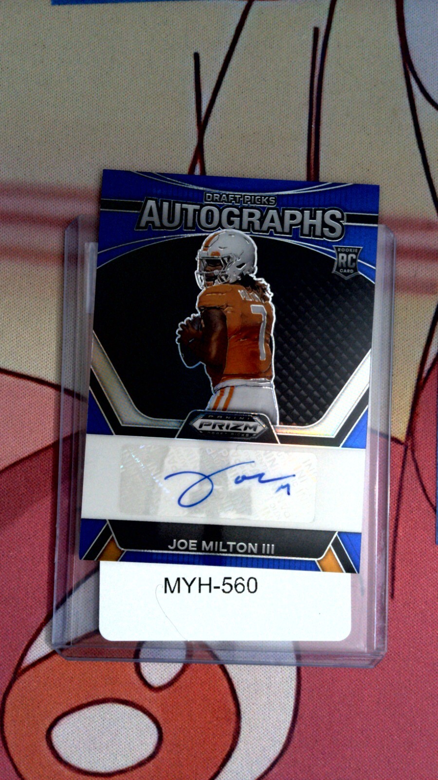 JOE MILTON III 2024 PRIZM DP #DPAJMN DRAFT PICKS AUTO BLUE /149 (RC)