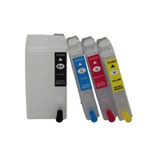 4- T252XL Refillable Ink Cartridges for Epson WF-7210 WF-7710 WF-7720 Printers