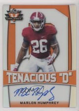 2017 Leaf Valiant Tenacious D Orange 9/25 Marlon Humphrey #TD-MH1 Auto 1m1a