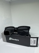 Blenders Millenia X2 Polarized Sunglasses Black Silver Stripe BE3536 NEW