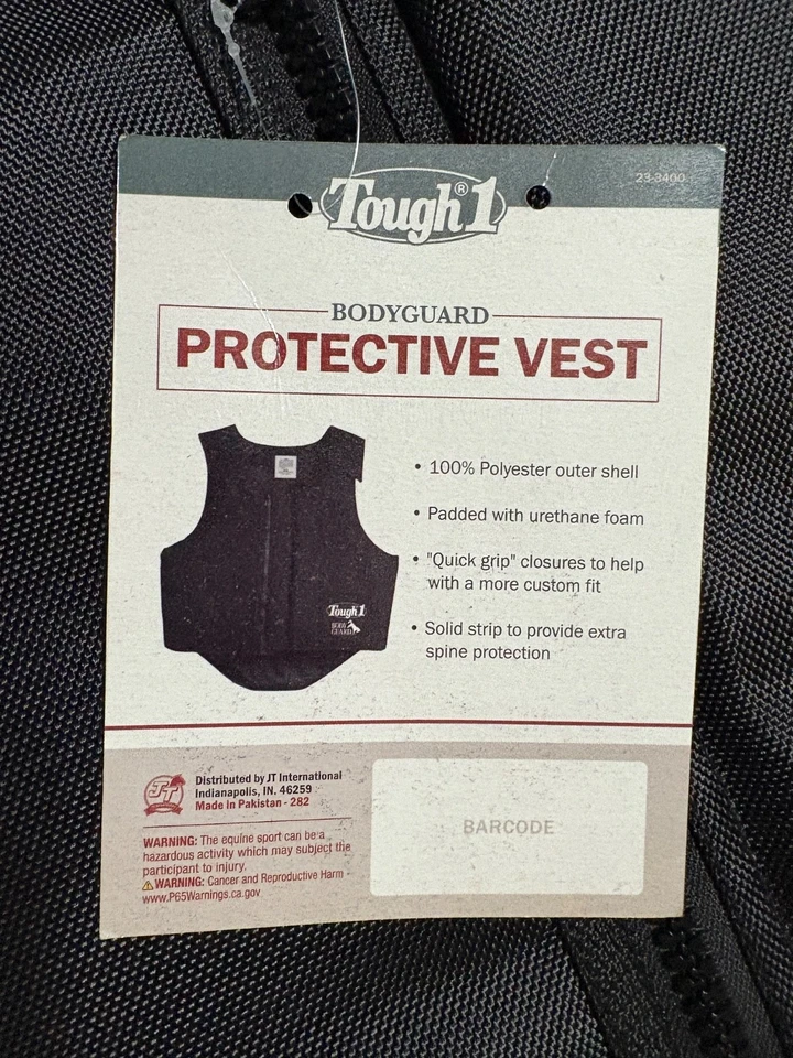 Nuevo con etiquetas resistente 1 chaleco protector guardaespaldas negro XL #23-3400 ecuestre Foto 2 de 4