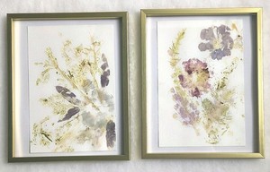 Flower Art- Hammer Pressed, 2 Pieces Framed