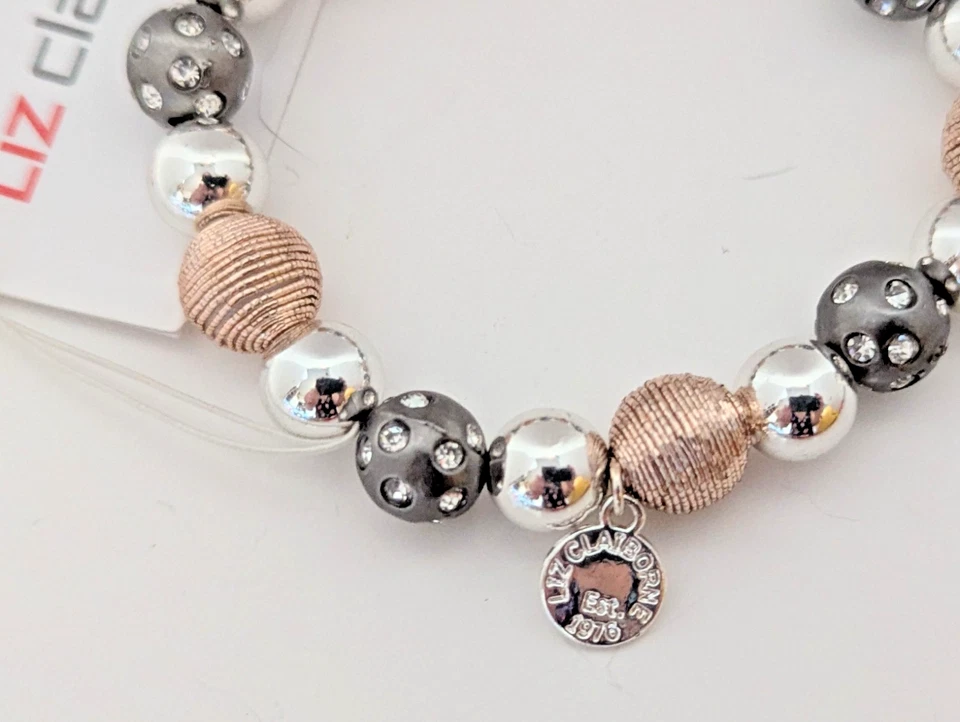 Liz Claiborne Золото, Серебро с прозрачными камнями Медный Цвет Заявление Совершенно Новый - Изображение 3 из 4