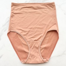 Soma Vanishing Tummy High-Waist Retro Brief Panty Creme Brulee Size XS