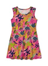 WONDER NATION Girls Size XS 4-5 Tank Top Play Dress   Tropical Pink