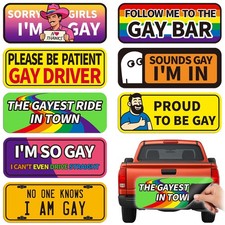 Gay Pride Car Magnets 8 Pcs HeavyDuty Magnetic Stickers for Vehicles