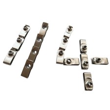 1/4"-20 Stainless Steel U-Style Clip-On Nuts - U-Type Fasteners, 25 Pack