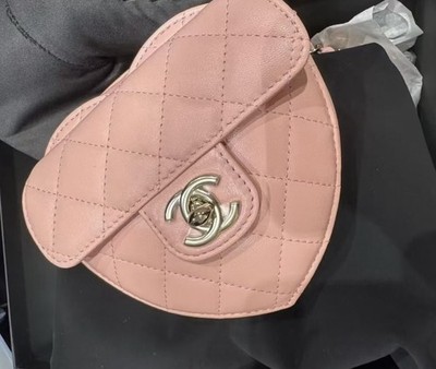 Auth BNIB Chanel 25B Extra Mini Heart Bag Charm Pink Lambskin | eBay