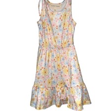 Boutique Mabel Honey Girls Floral Sleeveless Ruffle Hem Dress Size 4