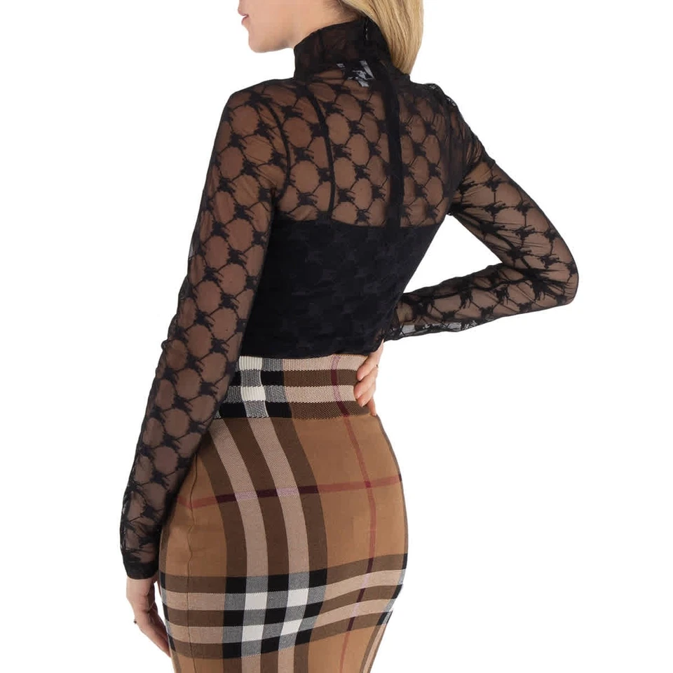 博柏利马术骑士弹力薄纱紧身衣,尺寸 X-小号 — 第 3/4 张图片