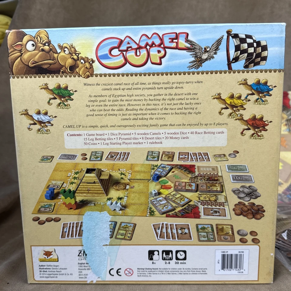 Camel Up COMPLETE Board Game - Stephen Bogen Z-Man Cup Board Game - Image 3 of 4
