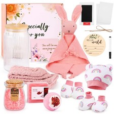 New Mom  Newborn Baby Girl Gift Set  Baby Shower Essentials Pink