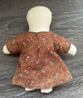 Amish Girl Cloth Doll Vintage No Face 6-1/2''