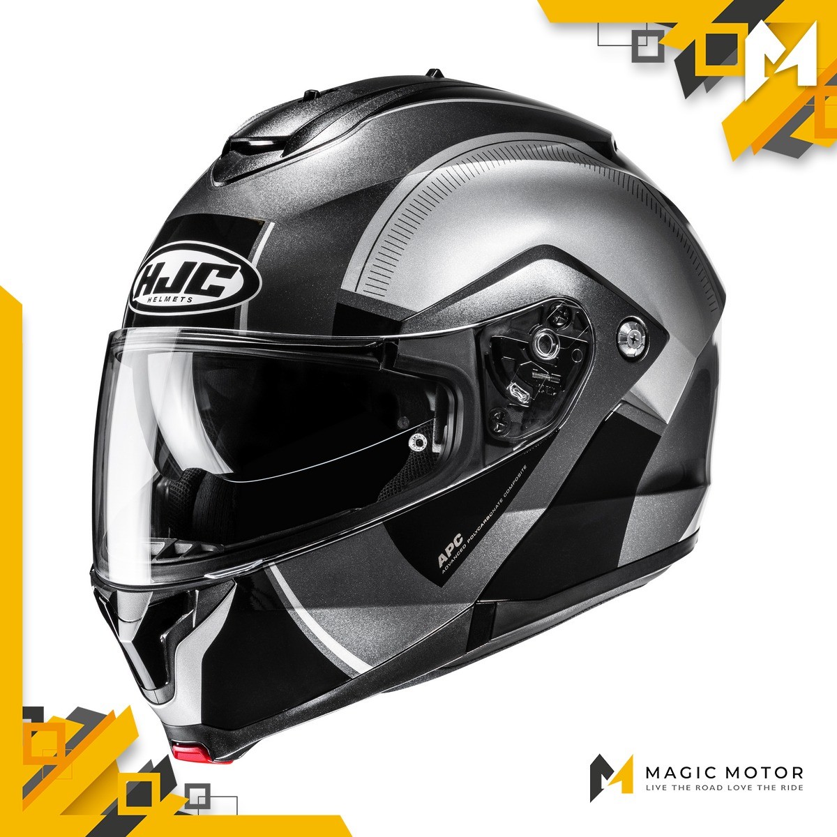 Hjc Motorradhelm Klapphelm C91N M Jyn Grau-image