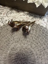 Vintage Weidlich Bros. (WB)MFG Co.Silver plated Peacock Salt and Pepper Shakers