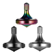 Luxury Pure Copper Spinning Top Metal Toy Gyro 3PCS Upgrade Black Silver Iridesc
