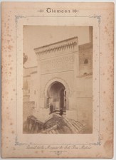 Antique Cabinet Card Photo Tlemcen Algeria Sidi Bou Medine Mosque Portal 1900s