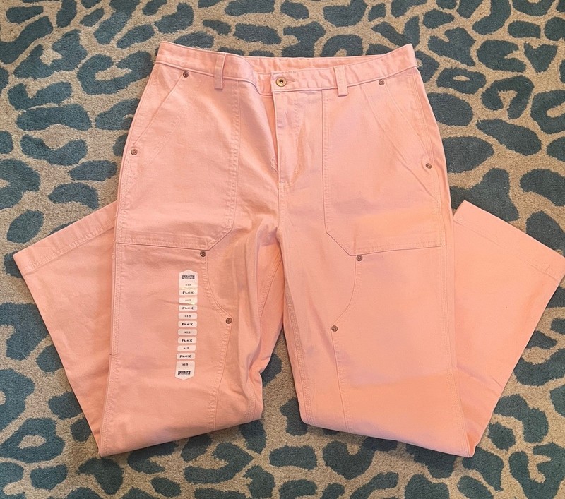 Duluth Trading Co Women's Pants 14x29 Pink Firehose LTD Slim Leg Work Utility