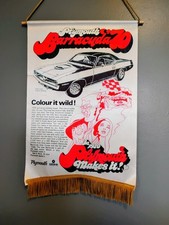 1970 Plymouth Cuda Barracuda original NOS Pennant Dealership Adertisment banner